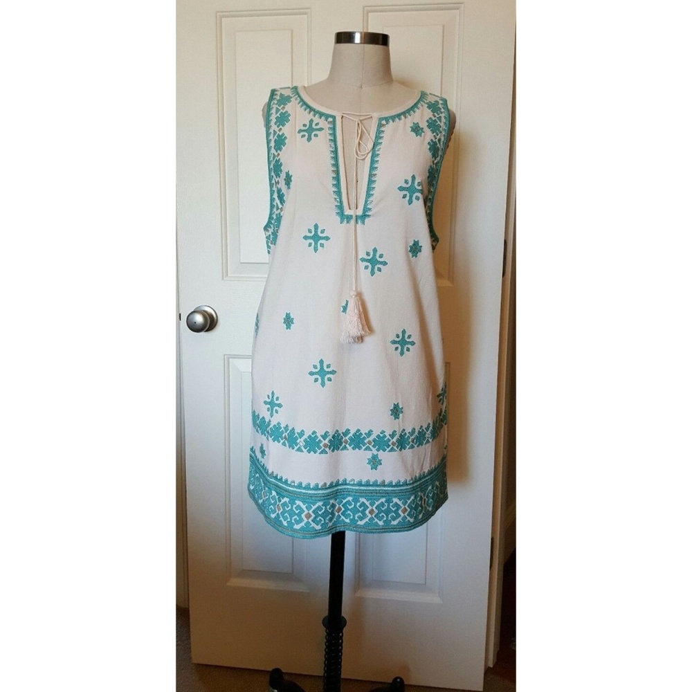 Free People Embroidered Tunic Mini Dress Sz S